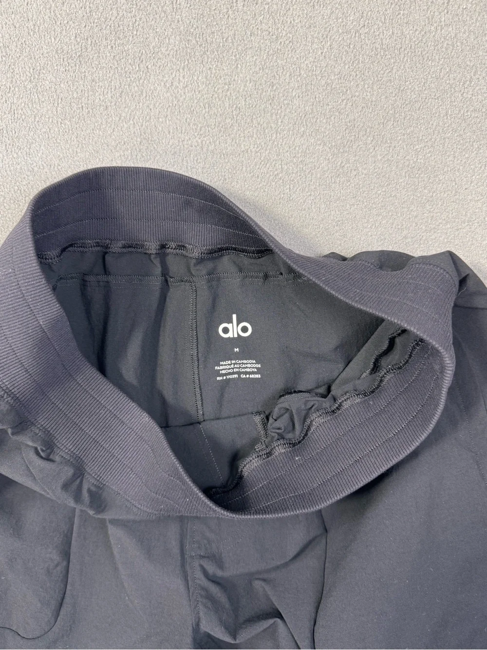 ALO Yoga Co-Op Joggers, Men's Black Performance Track Joggers, Medium